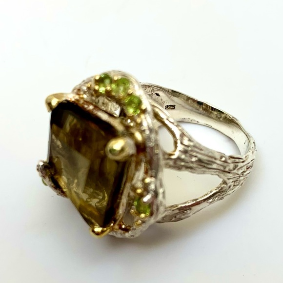 925 STERLING SILVER & LEMON QUARTZ GEMSTONE RING - Picture 11 of 15